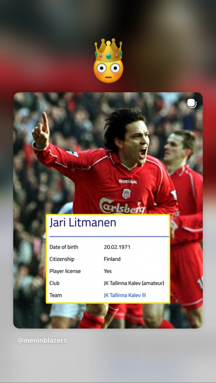 55歲芬蘭傳奇利特馬寧復(fù)出 注冊愛沙尼亞塔林卡列夫三隊